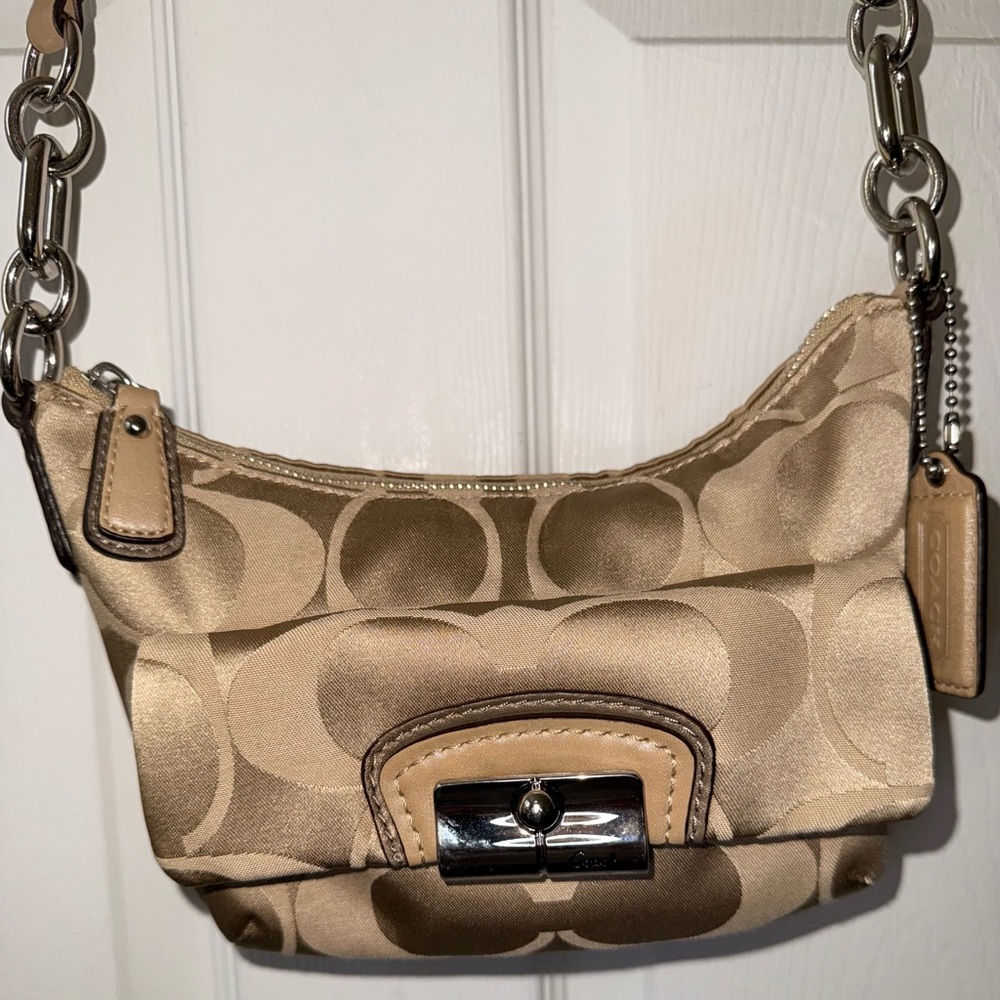 NWOT - Coach Kristin Signature Pleated Flap Crossbody Bag - Picture 2 of 14